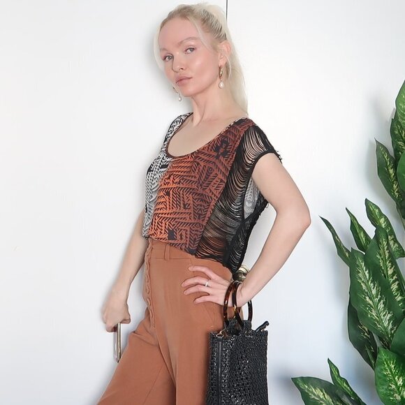 Bebe crop top with fringe - Picture 3 of 7